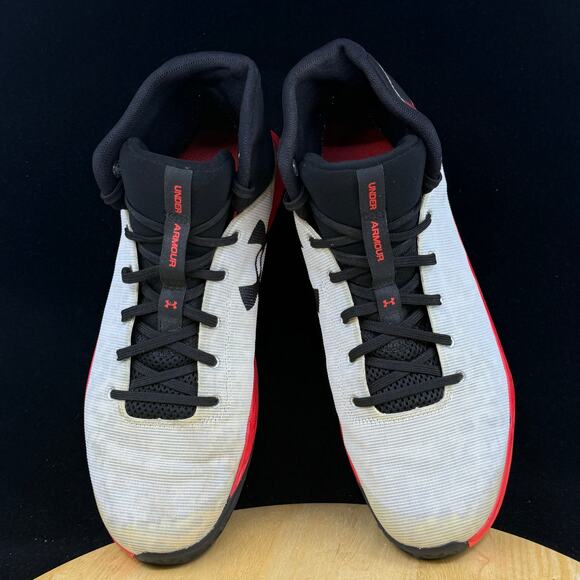 Under Armour Men’s Compfit Micro G Basketball Shoes White/ Red Size 11 - Picture 8 of 10